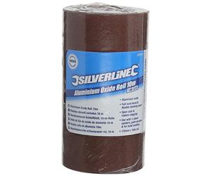 Silverline - 306729 - Rouleau d'abrasif corindon - Grain 180 - 115 mm x 10 m
