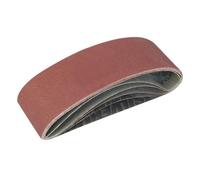 Silverline 310680 Lot de 5 Bandes abrasives 75 x 533 mm Grains assortis