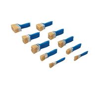 Silverline 359900 Lot de 50 pinceaux jetables en Poils/naturels/Virole/argenté/Manche Bleu Pantone 300C