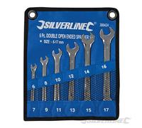 Silverline 380424 Jeu de clés plates fixes, 6 pièces