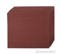 Silverline 399016 Feuilles abrasives avec support en tissu, 10 pcs