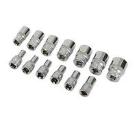 Silverline 427553 Jeu de 13 douilles métriques 1/4" 4 -14 mm