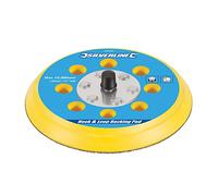Silverline 432202 Plateau de support auto-agrippant 125 mm/filetage unf 9/16 pouces, Jaune