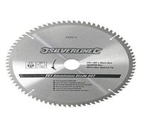 Silverline 456915 Lame TCT pour l'aluminium 80 dents 250 x 30 bagues de 25/20/16 mm