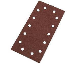 Silverline 457004 10 feuilles auto-agrippantes perforées 115 x 230 mm Grain 80