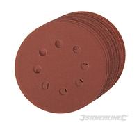 Silverline 479349 Disques abrasifs perforés autocollants 125 mm, 10 pcs