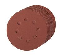 Silverline 479349 Lot de 10 Disques abrasifs perforés auto-agrippant 125 mm Grains assortis