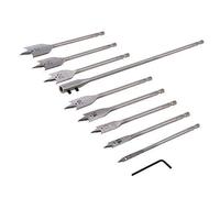 Silverline 481937 Jeu 8 mèches plates et rallonge 6-32 mm