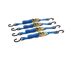 Silverline 481938 Lot de 4 sangles d'arrimage 250 kg 4 m x 25 mm