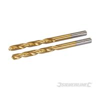 Silverline 509102 Mèches HSS avec revêtement en titane, 2 pcs