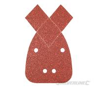 Silverline 536093 Feuilles abrasives triangulaires autocollantes à 2 pointes, 140 mm, 10 pcs