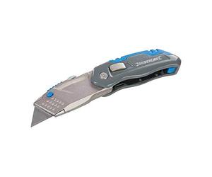 Silverline 536978 Cutter pliable avec lame rétractable, 165 mm