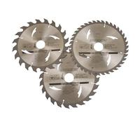 Lot de 3 lames SILVERLINE TCT Ø190 mm Alésage 30 mm - 20, 24 et 40 dents - 590591
