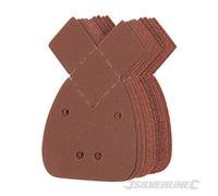 Silverline 597635 Feuilles abrasives triangulaires autocollantes à 2 pointes, 140 mm, 10 pcs