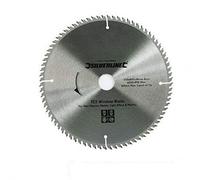 Silverline 598444 Lame TCT pour profilés PVC 80 dents 250 x 30 bagues de 25/20/16 mm