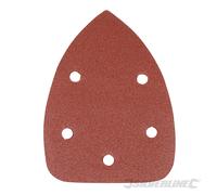 Silverline 598542 Feuilles de papier de verre triangulaires autocollantes 140 mm, 10 pcs