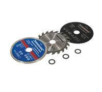 Silverline 604320 Ensemble de 3 Mini-scies, 0 V, Multicolore