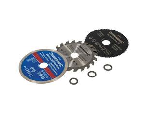 Silverline 604320 Ensemble de 3 Mini-scies, 0 V, Multicolore