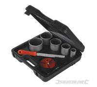 Silverline 633621 Set de carottage à poudre de carbure de tungstène, 8 pcs