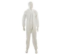 Silverline 656617 Combinaison jetable blanche avec capuche L 128 cm