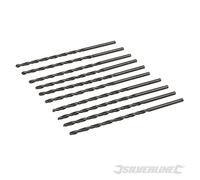 Silverline 675042 Jeu de 10 mèches longues en acier rapide HSS 3,0 x 100 mm