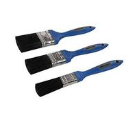 Silverline 704313 Lot de 3 brosses synthétiques avec manche caoutchouté