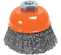Silverline 721676 Brosse boisseau à fils d' acier ondulés 65 mm