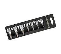 Silverline 763566 Jeu de 7 douilles à embouts Torx 1/4" et 3/8" T10 - T40