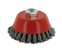 Silverline Tools Brosse à fils métalliques noués 763567 2 rangs 100 mm