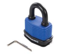 Silverline 802531 Cadenas à combinaison résistant aux intempéries, Bleu