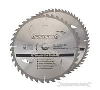 Silverline 803634 Lames de scie circulaire TCT 40 et 60 dents, 2 pcs