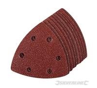 Silverline 820937 10 feuilles abrasives triangulaires auto-agrippantes 90 mm Grain 60