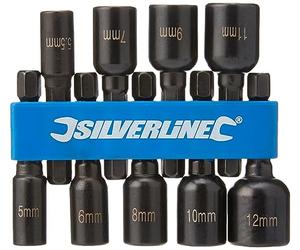 Silverline 855189 Embouts de vissage d'écrous magnétiques 9 pièces