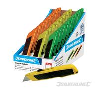 Silverline 868499 Boîte présentoir avec cutters à haute visibilité Expert, 24 pcs
