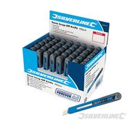 Silverline 868579 Boîte présentoir avec cutters à lame segmentée de 9 mm, 48 pcs