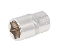 Silverline 983753 Douille Métrique Profonde 1/2" avec entraînement à 6 Pointes, Silver