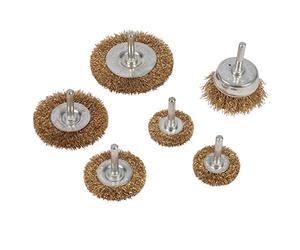 Silverline 993067 Jeu de 6 brosses métalliques Queue de 6 mm