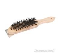 Silverline - Brosse métallique avec grattoir