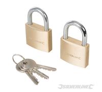 Silverline - Cadenas à fermeture identique 2 pièces - 40 mm