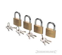 Silverline Cadenas à fermeture identique, jeu de 4 pièces 40 mm