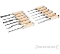 Silverline - Ciseaux à bois, jeu de 12 pièces
