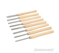 Silverline - Ciseaux pour tour à bois, 8 pcs (303159)