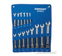 Silverline 399017 Clés mixtes avec cliquet à charnière, 14 pcs