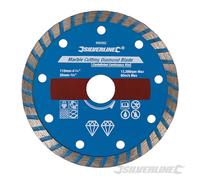 Silverline Diamond Lame de scie à marbre 110 x 2,7 x 20 mm, bord fermé