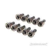 SILVERLINE Embouts de tournevis pour la construction à sec PH2 10 pièces 950128