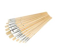 Silverline - Ensemble de pinceaux pour artistes 12 pièces - Bouts plats