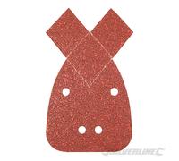 Silverline Feuilles abrasives Delta auto-agrippantes avec 2 pointes à arracher 140 mm, paquet de 10.