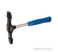 Silverline HA64 Pioche à double pointe avec manche rond