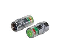 Silverline Jeu de 2 valves manométriques pour pneus Gris