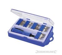 Silverline - Jeu de 31 douilles de précision pour tournevis